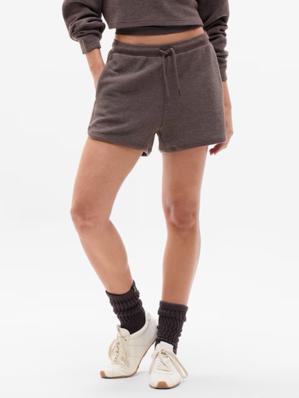 Athleta Woman’s Brown Drawstring Athletic Shorts Bermuda NWOT